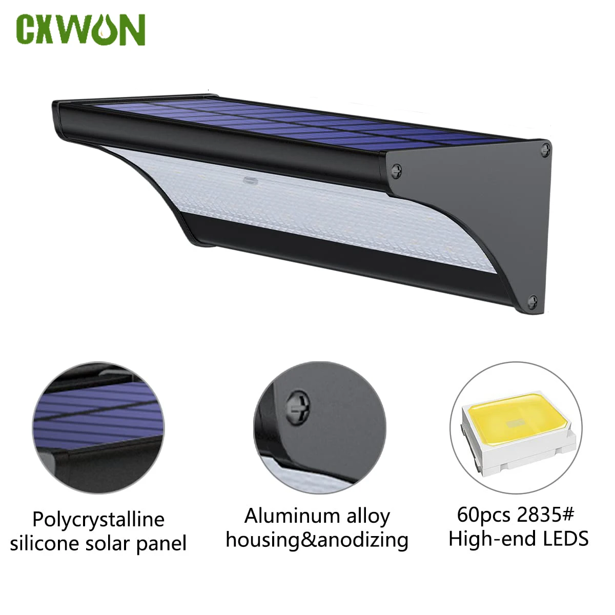 Outdoor Lighting Experts - 60/48Led zewnętrzna lampa ścienna na energię