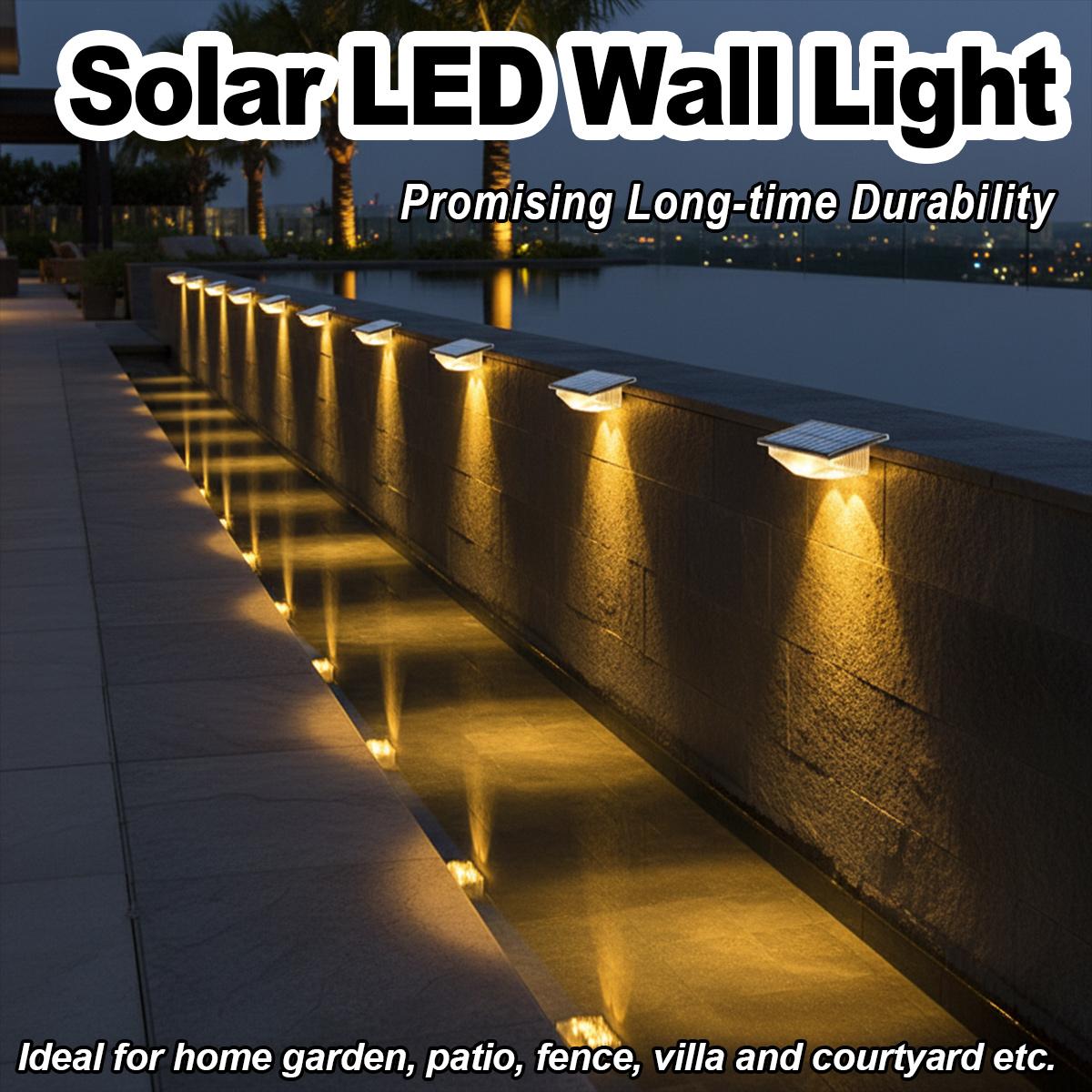 Outdoor Yard Lighting Fixtures - 4 szt. Solarne lampki ogrodzeniowe z