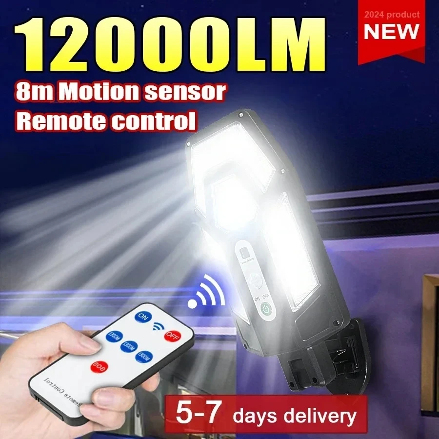 Outdoor Lighting Experts - Mocna lampa solarna ścienna 12000LM z