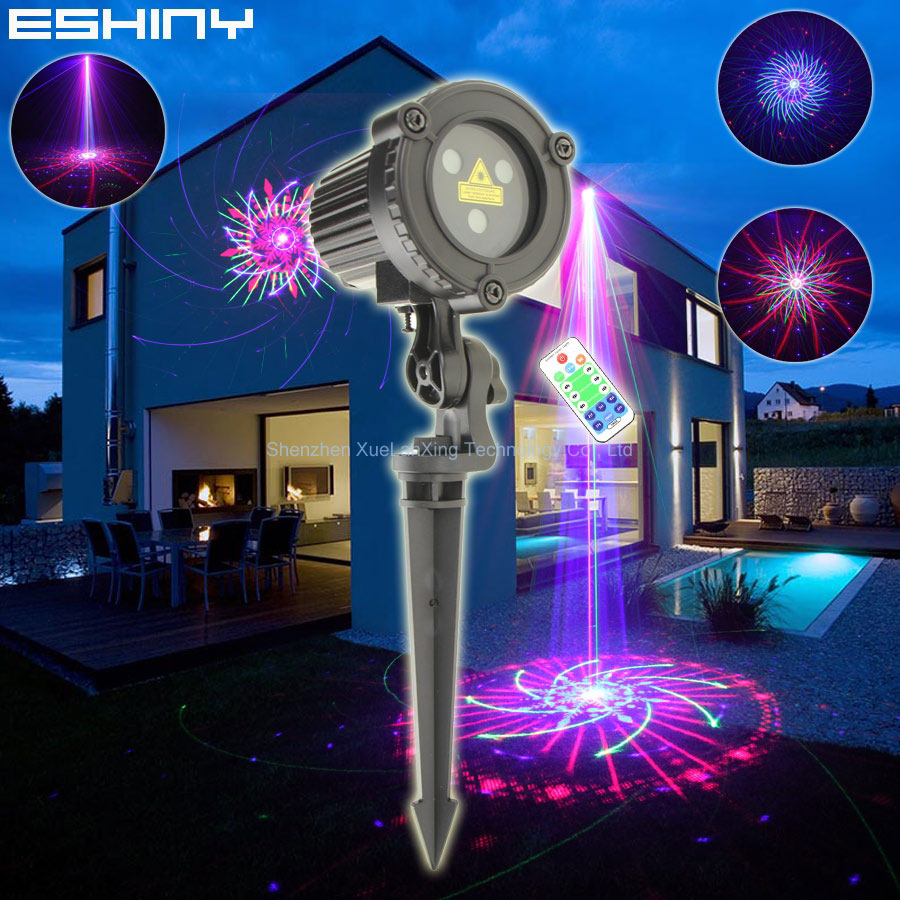 Outdoor Lighting With Outlet - Laser ESHINY RGB światło krajobrazu ruchome
