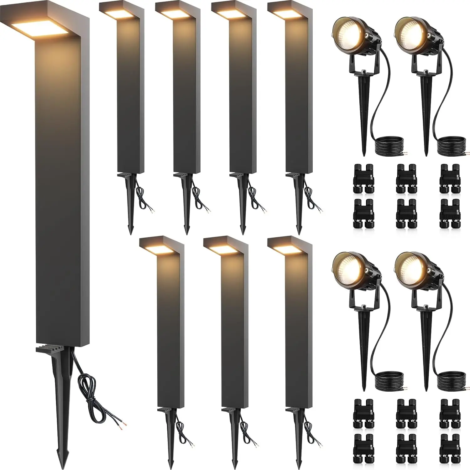 Outdoor Lighting Kits Low Voltage - Zestaw oświetlenia krajobrazowego LED niskonapięciowego, wodoodporne