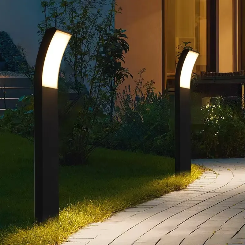 Outdoor Yard Lighting Fixtures - Nowoczesna lampa słupkowa LED do ogrodu,