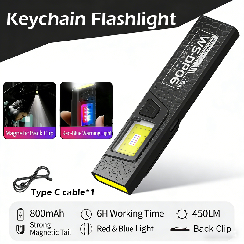 Led Flood Light - Latarka LED COB, ładowana przez USB-C,