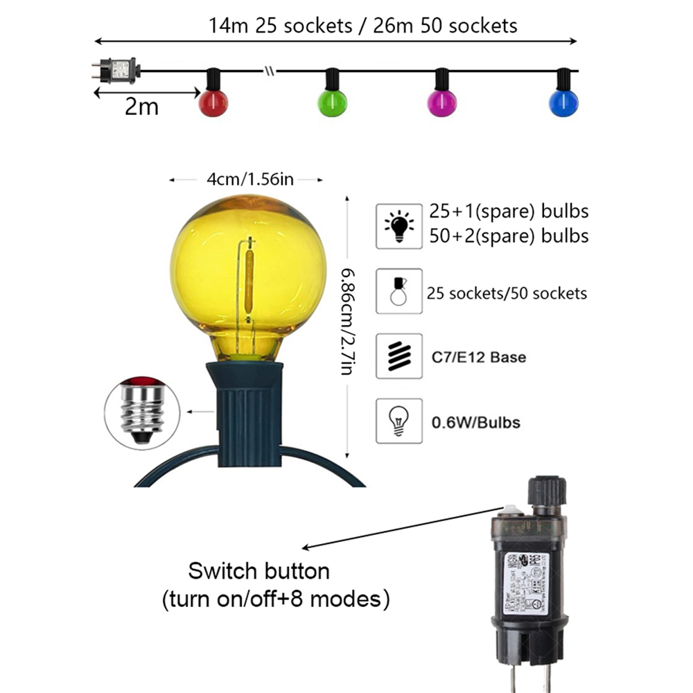 26M Lampki LED G40 Festoon Mul – Outdoor Lighting Strip recenzja i cena