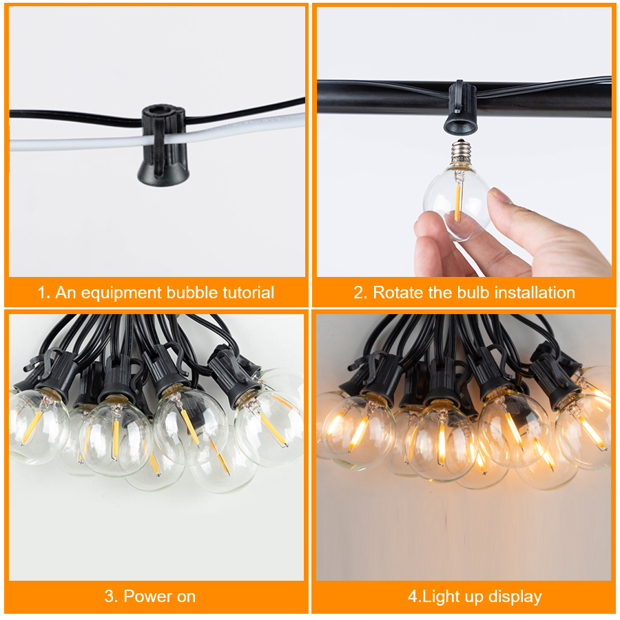 G40 LED zewnętrzne łańcuchy św – Outdoor Lighting Strip recenzja i cena