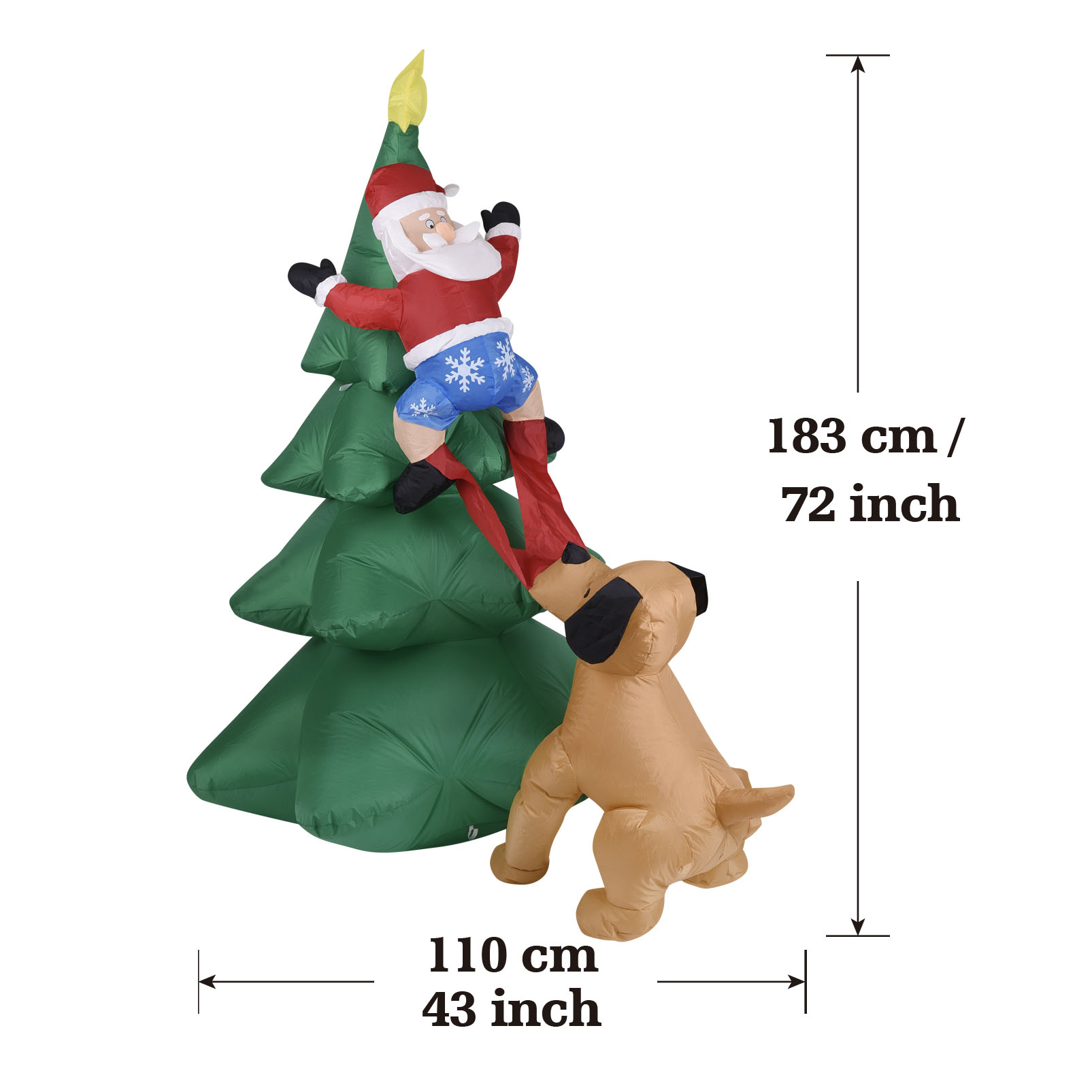 Świąteczny dmuchany pies z Mik – Outdoor Lighting Xmas recenzja i cena