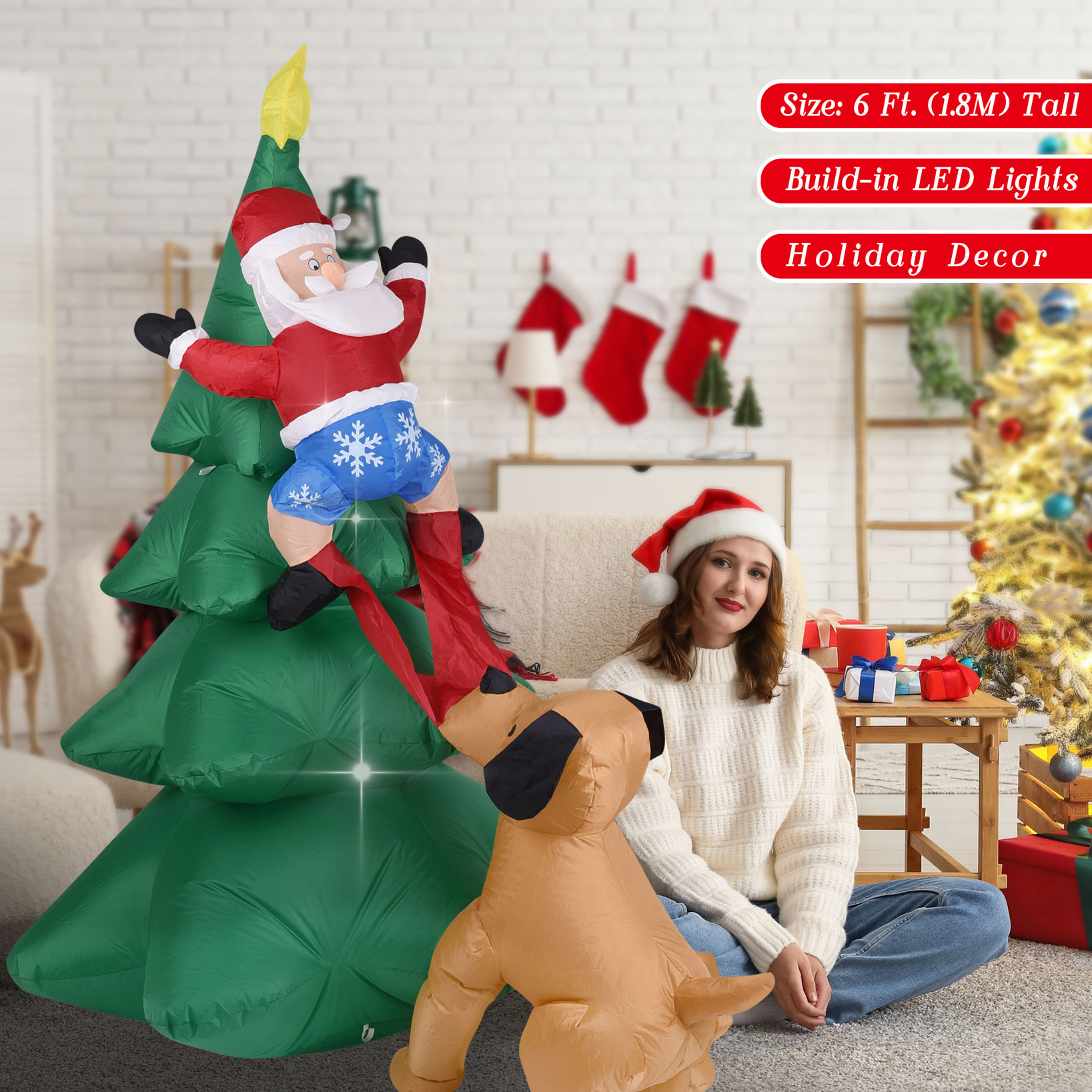 Świąteczny dmuchany pies z Mik – Outdoor Lighting Xmas recenzja i cena