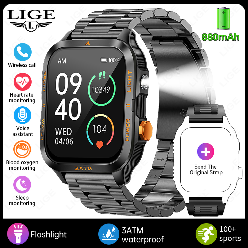 LIGE Smartwatch Outdoorowy Męs – Outdoor Lighting Ip Rating recenzja i cena