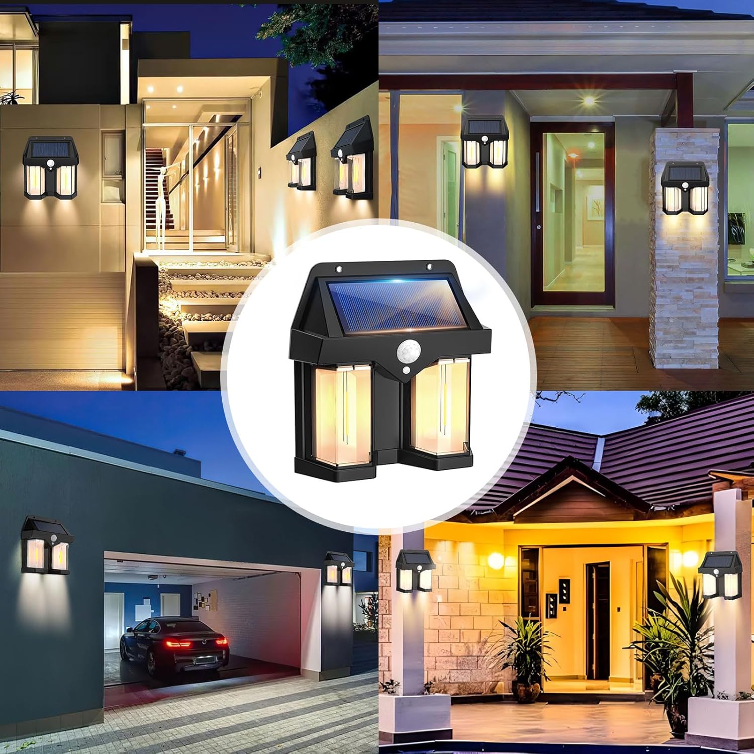 Solarna lampa ścienna w stylu  – Outdoor Lighting With Outlet recenzja i cena