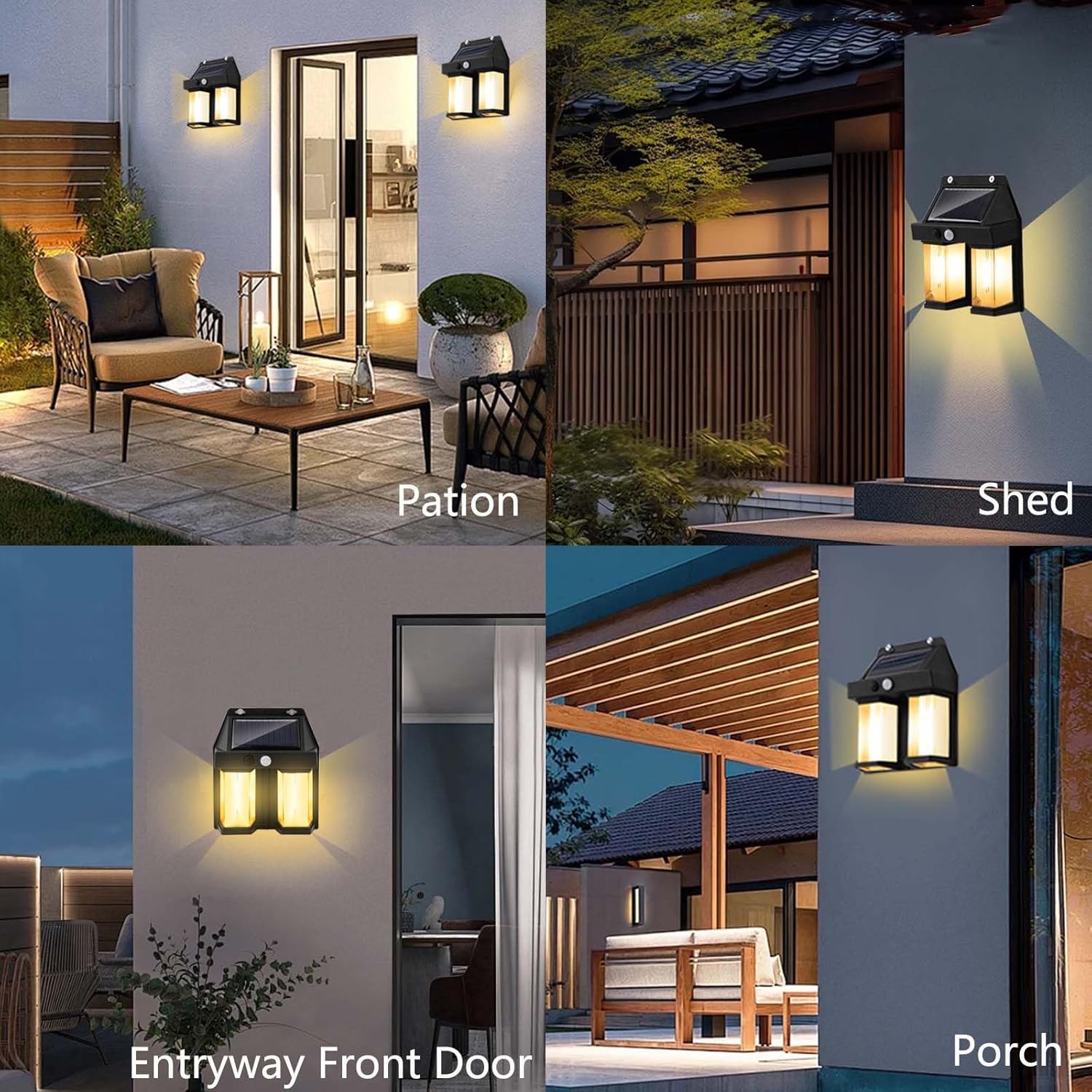 Solarna lampa ścienna w stylu  – Outdoor Lighting With Outlet recenzja i cena