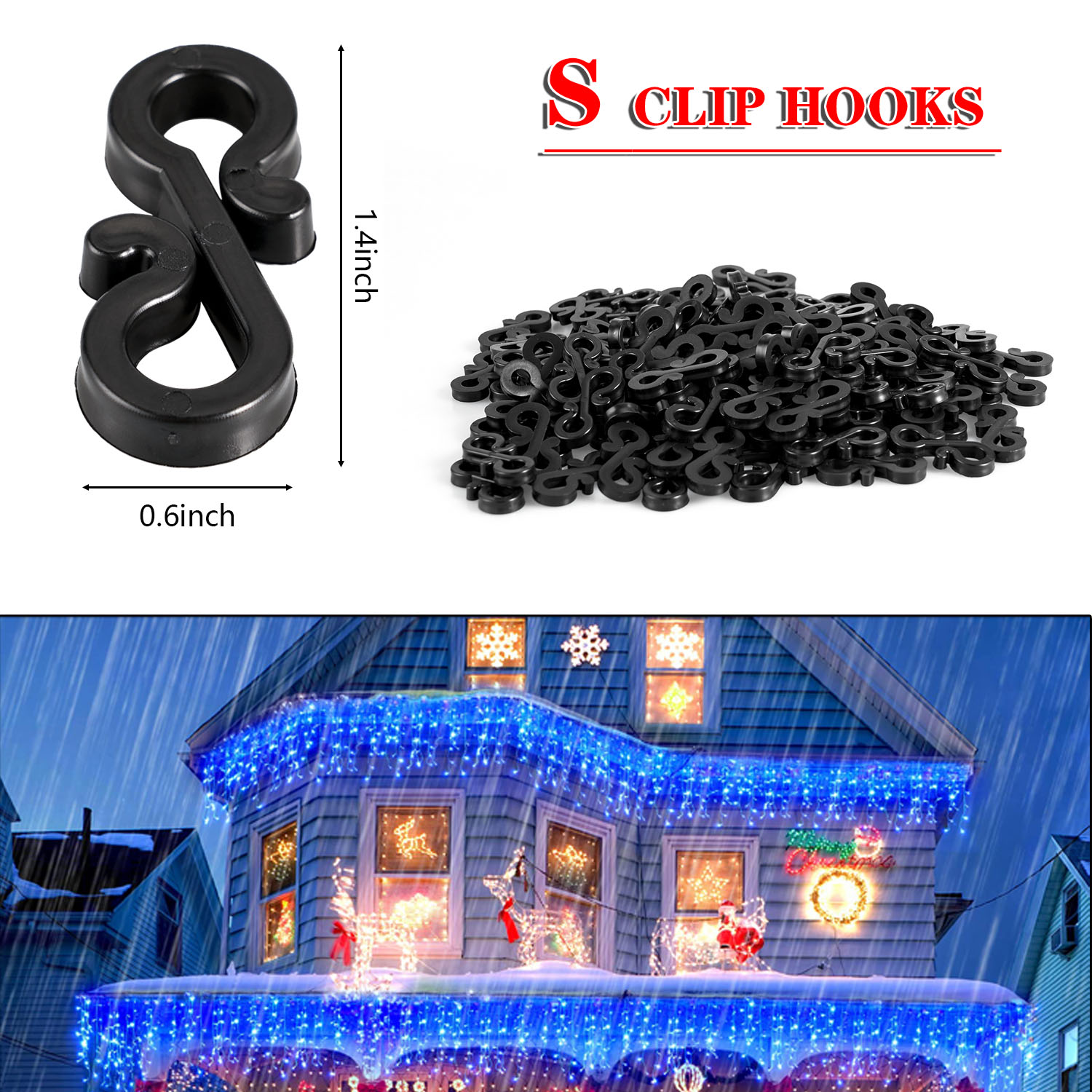 120 szt. Haczyki plastikowe Ha – Outdoor Lighting Xmas recenzja i cena